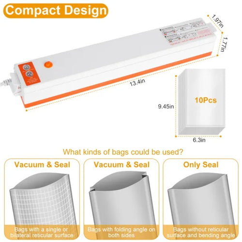 Dry And Wet Electric Vacuum Sealer Machine Household Automatic Food Vacuum Sealer Quick Sealing System Machine